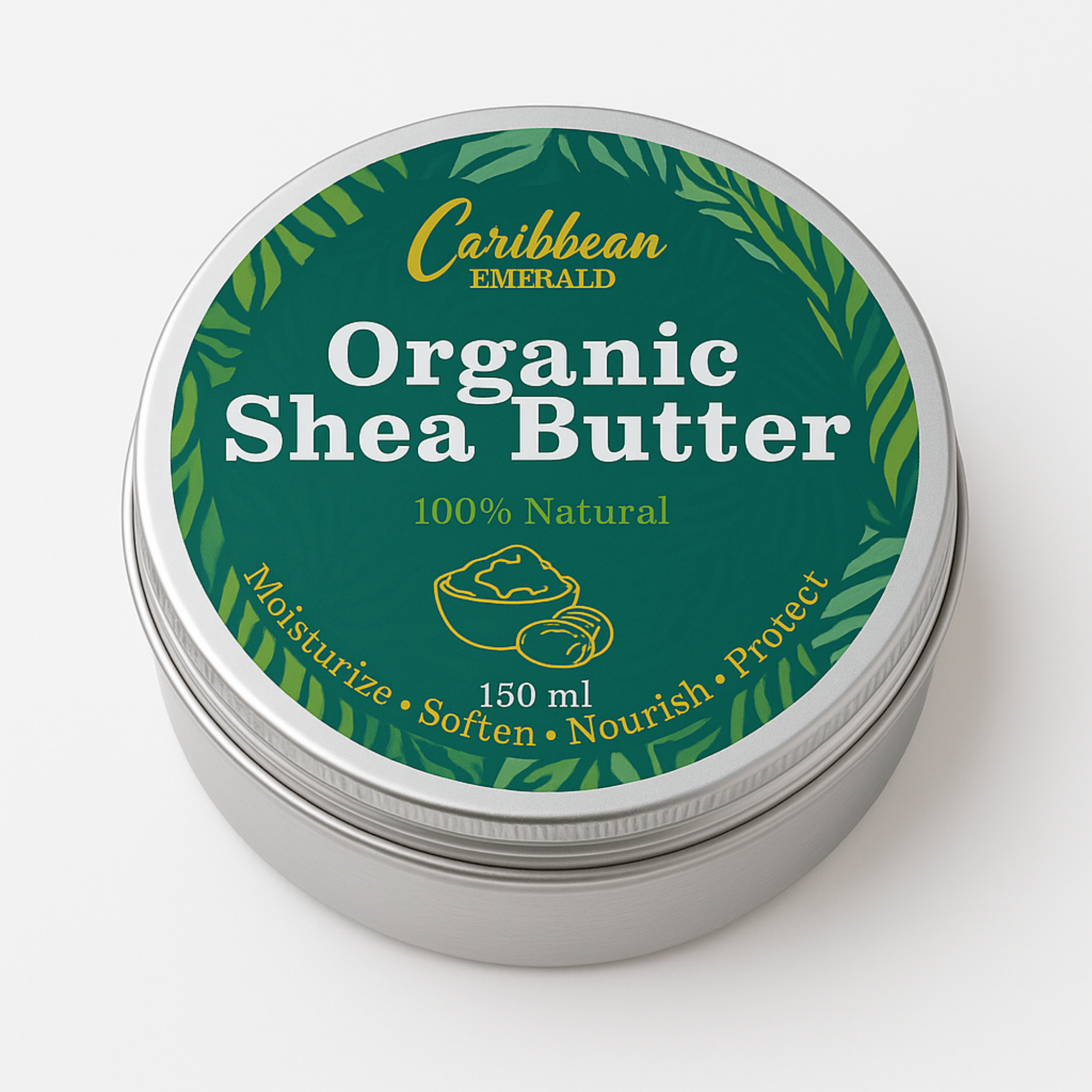 Organic shea butter by Caribbean Emerald – natural moisturizer for skin and hair
