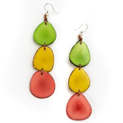 Caribbean Emerald Ivory Earrings