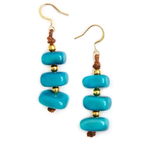 Caribbean Emerald Rocky Earrings