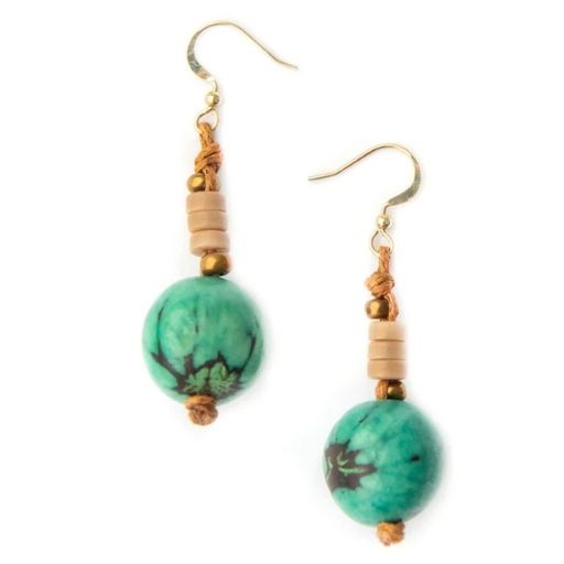 Caribbean Emerald Bonbona Earrings